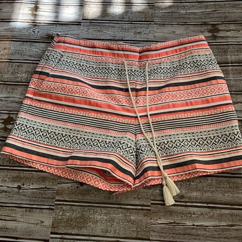 ANN Taylor Loft The Riviera Multicolor Aztec Boho Casual Shorts